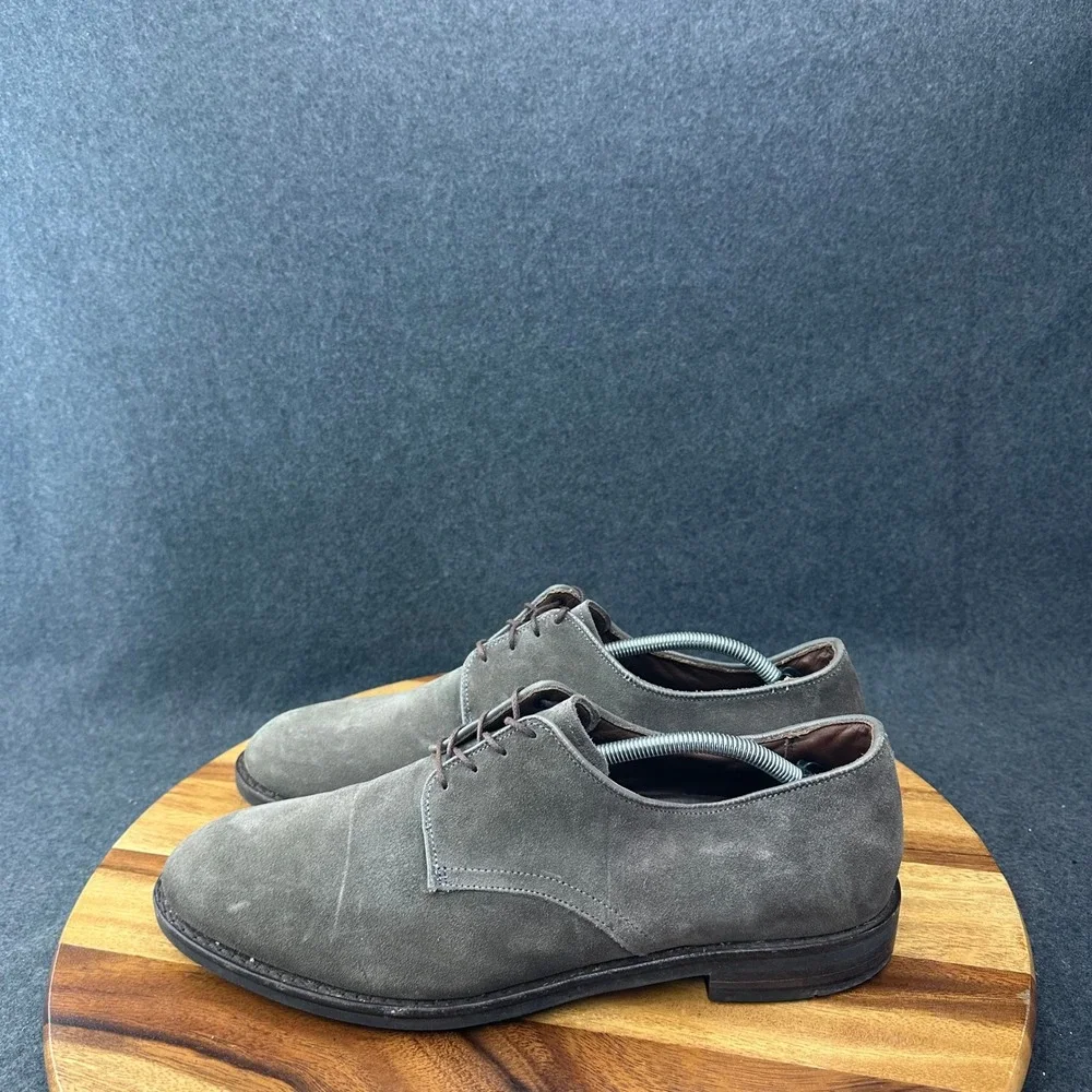 Allen Edmonds 6244 Nomad Grey Suede Buck Plain Toe Derby Shoes Men's 13D